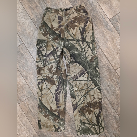 Pretty Little Thing Camouflage Camo Cargo Pants Sz 0 Xs - Picture 1 of 6